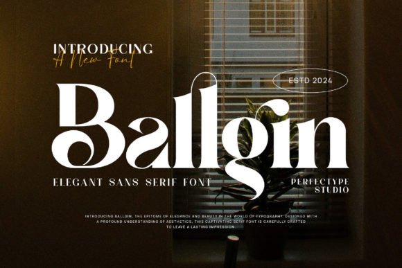 Ballgin: The Serif Typeface for Modern Brand Campaigns