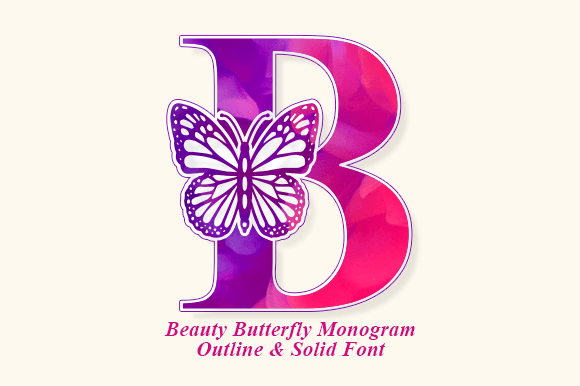 Beauty Butterfly Monogram: A Decorative Font That Transforms Editorial Design