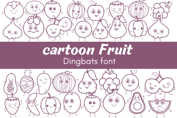 Cartoon Fruit: A Playful Dingbats Font for Branding