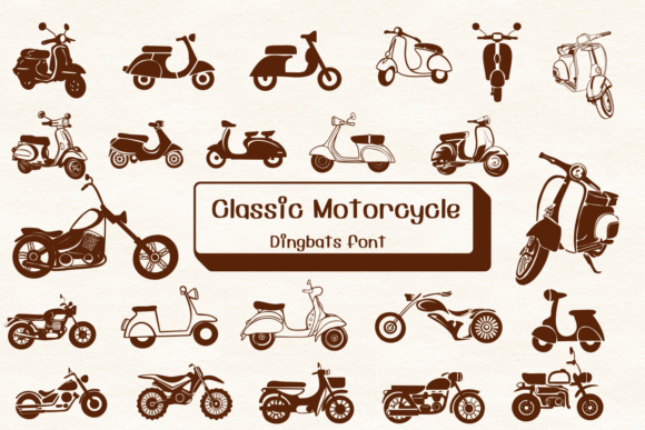 Classic Motorcycle Font: Sketch Style for Marketing Impact