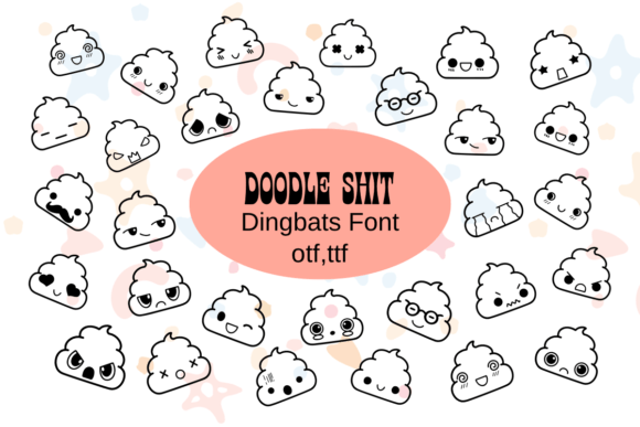 Doodle Shit: A Sketch-Style Dingbats Typeface for Digital Creators