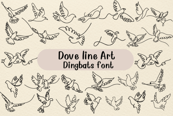 Dove Line Art Brings a Sketched Feel to Editorial Fonts