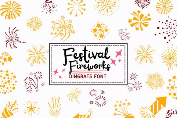 Festival Fireworks: A Dingbats Font That Elevates Small Brand Visuals