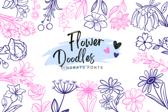 Flower Doodles Font: A Dingbats Typeface for Modern Web Design