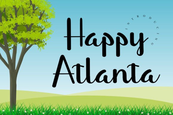 Happy Atlanta: Handwritten Warmth in a Sans Serif Font