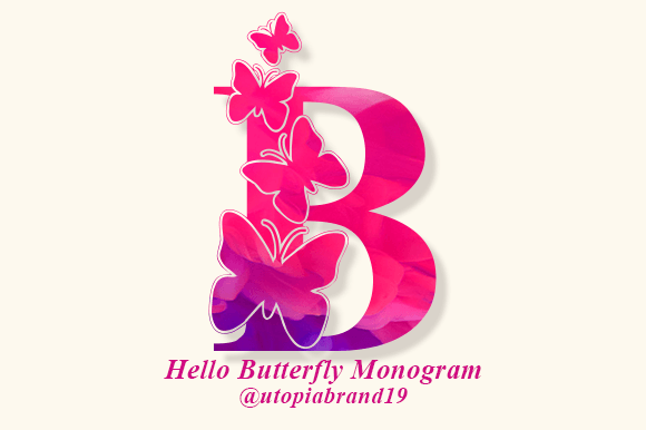 Hello Butterfly Monogram: A Decorative Font for Web Design and Digital Branding