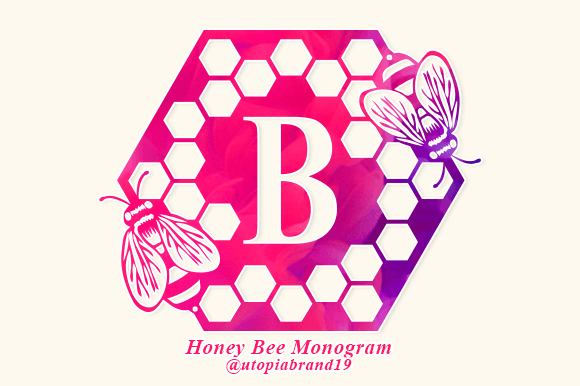 Honey Bee Monogram: A Decorative Font for Handmade Products and Printables