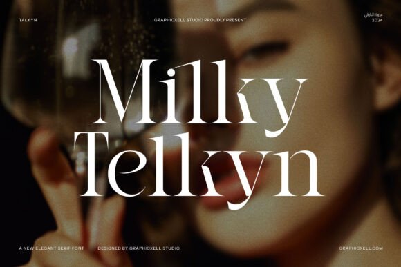 Milky Telkyn: A Ligature Serif Typeface for Digital Brand Storytelling