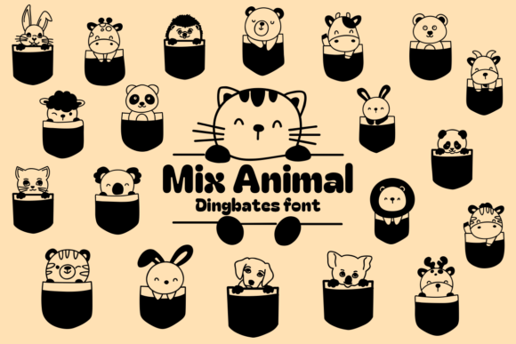 Mix Animal Dingbat Typeface for Web Design and Digital Branding