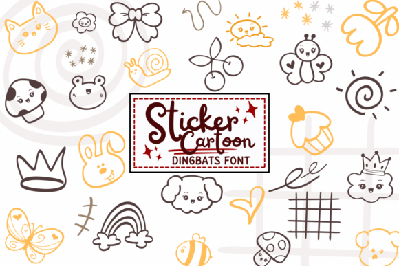 Sticker Cartoon Font for Business Branding