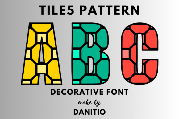 Tile5 Pattern: A Decorative Font That Blends Charm With Geometry