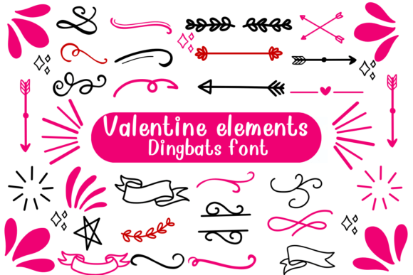 Valentine Elements: A Romantic Typeface for Digital Design