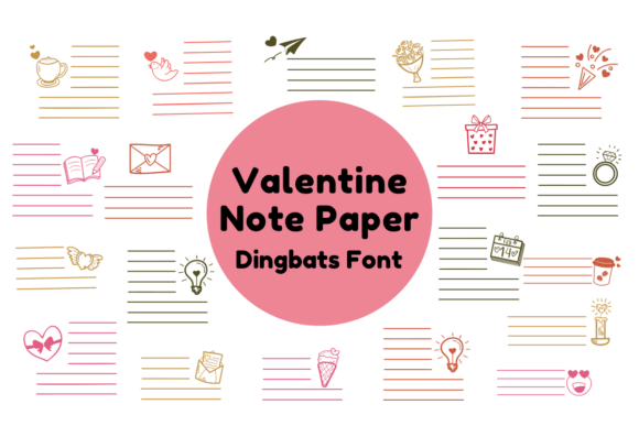 Valentine's Note Paper: A Romantic Dingbat Font for Marketers